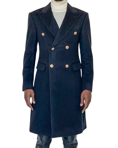 Timothy Black Double Breasted Coat