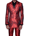 Lucas Red Jacquard Suit