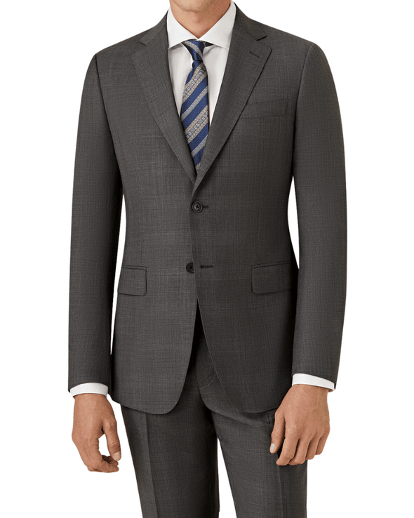 Mens Dark Grey Notch Lapel Single Breasted Suit