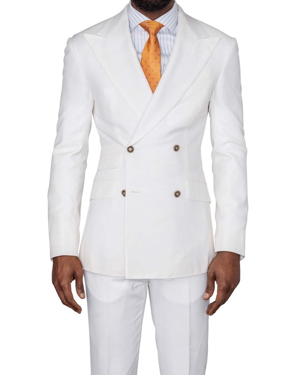 Anderson White Double Breasted Suit Front
