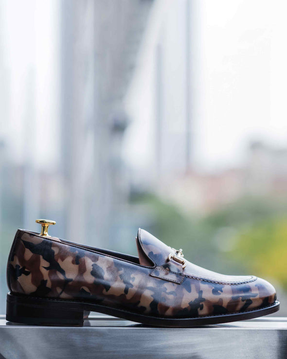 Benjamin Brown Camo Loafers Lifestyle