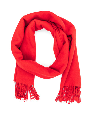 Oversized Red Cashmere Scarf