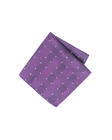 Purple Polka Dot Pocket Square