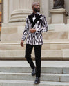 Davidson Black and White Jacquard Tuxedo Lifestyle
