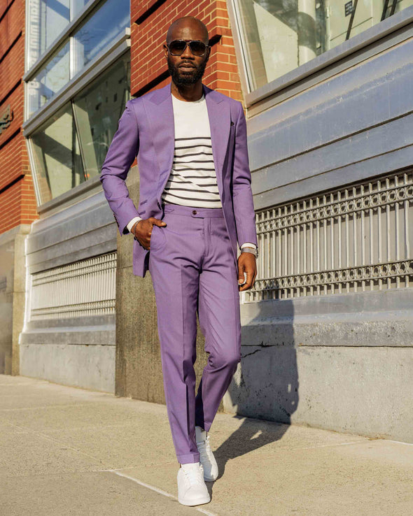 Ellis Purple Suit Lifestyle
