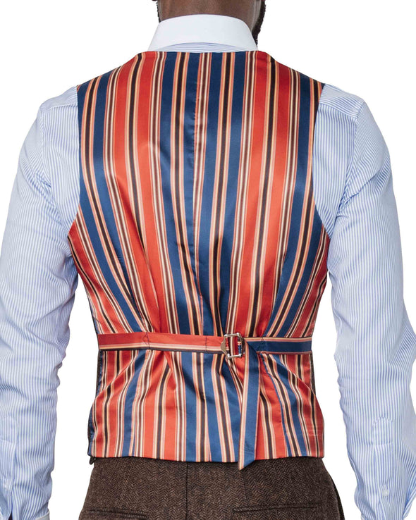 George Brown Tweed Suit Waistcoat Back