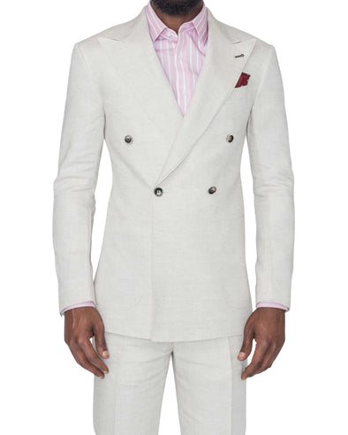 Glenn Light Brown Linen Suit Front