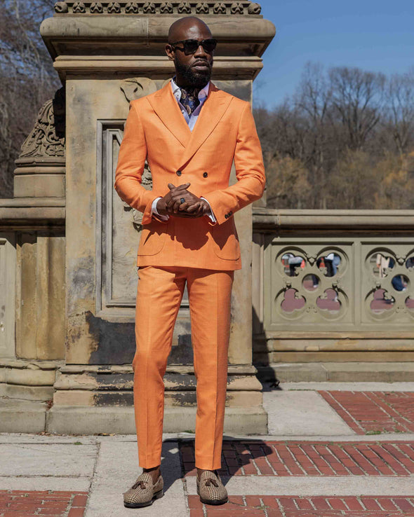 Miami Orange Double breasted Suit Park