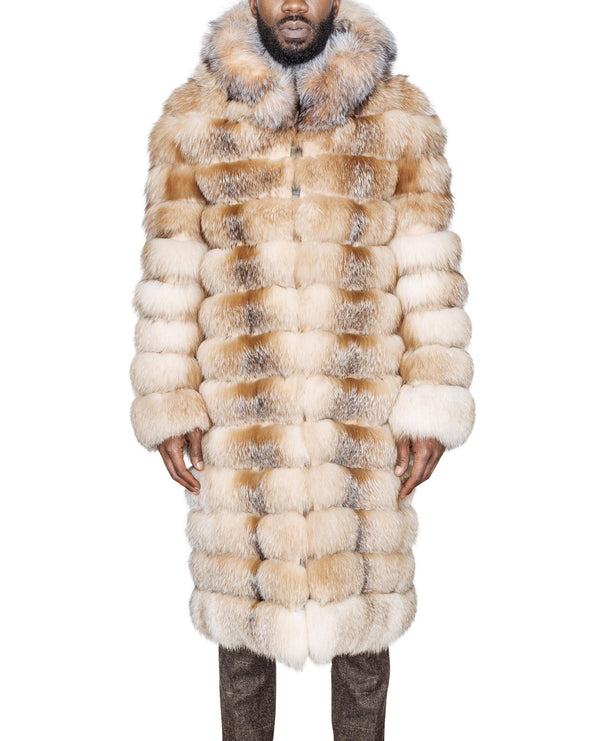 Mitch Crystal Fox Fur Coat