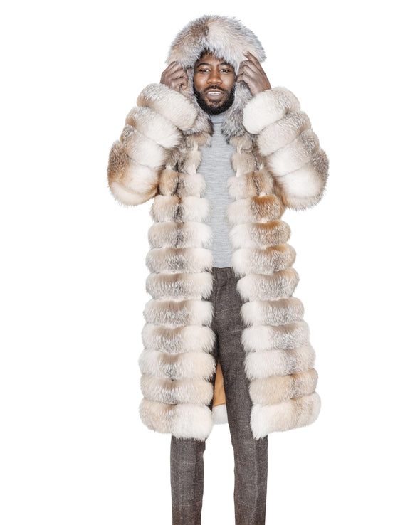 Mitch Crystal Fox Fur Coat
