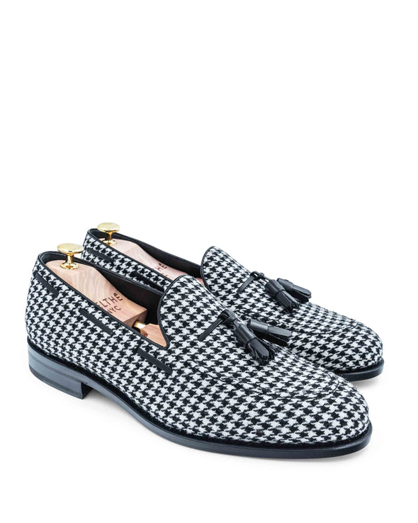 Noble Houndstooth Tassel Loafers 2