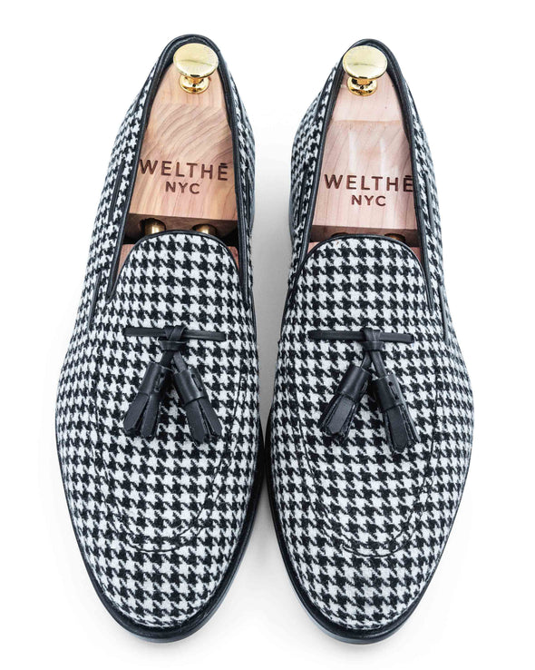 Noble Houndstooth Tassel Loafers 3