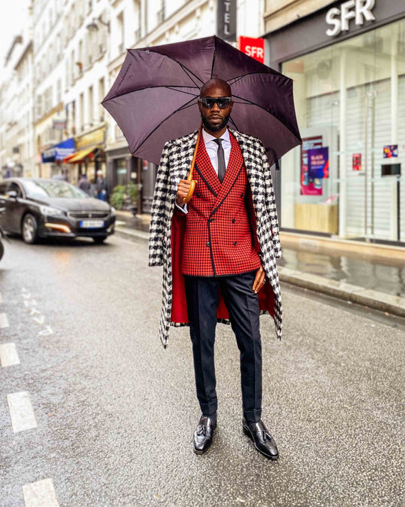 Jacque Red Houndstooth Suit