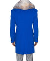 Royal Blue Coat with Crystal Fox Collar Back