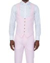 Steven Pink Seersucker Suit Vest