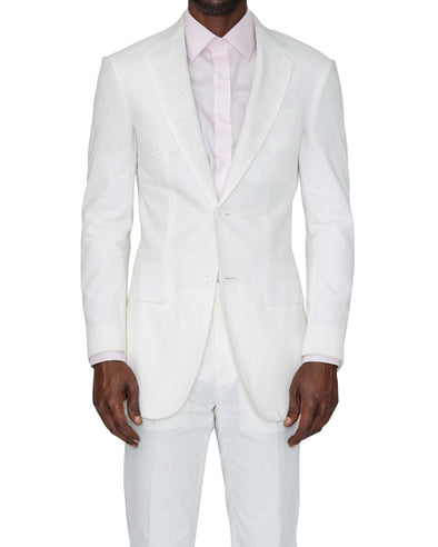 Travis White Seersucker Suit Front